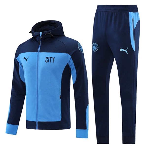 Chandal Con Capucha Manchester City 2021-2022 Azul